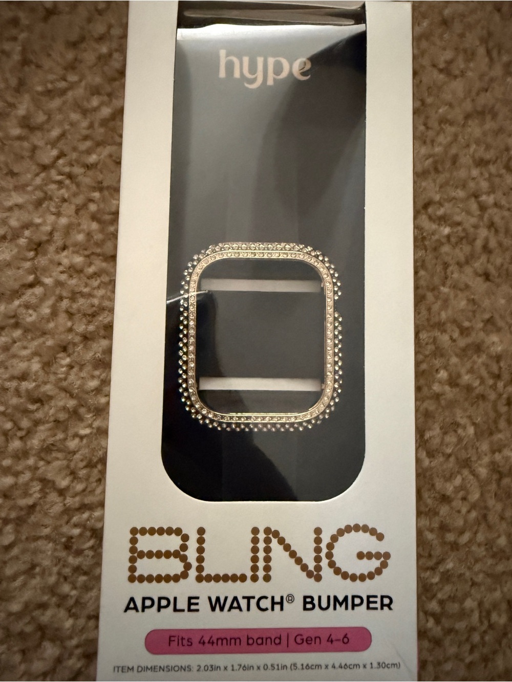 Hype Gold Rhinestone Apple Watch Bumper Case